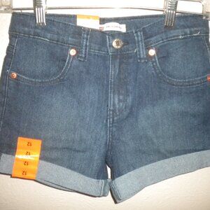 Levi's Youth Girls Size 12 Adjustable Waist Stretch Denim Jean Shorts NWT